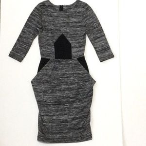 French Connection Grey Bodycon Dress (Size 0)